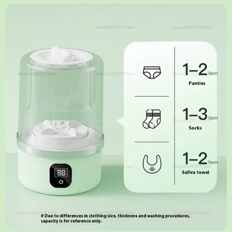 Cordless Mini Underwear Washing Machine | Portable & Waterproof | Travel-Friendly